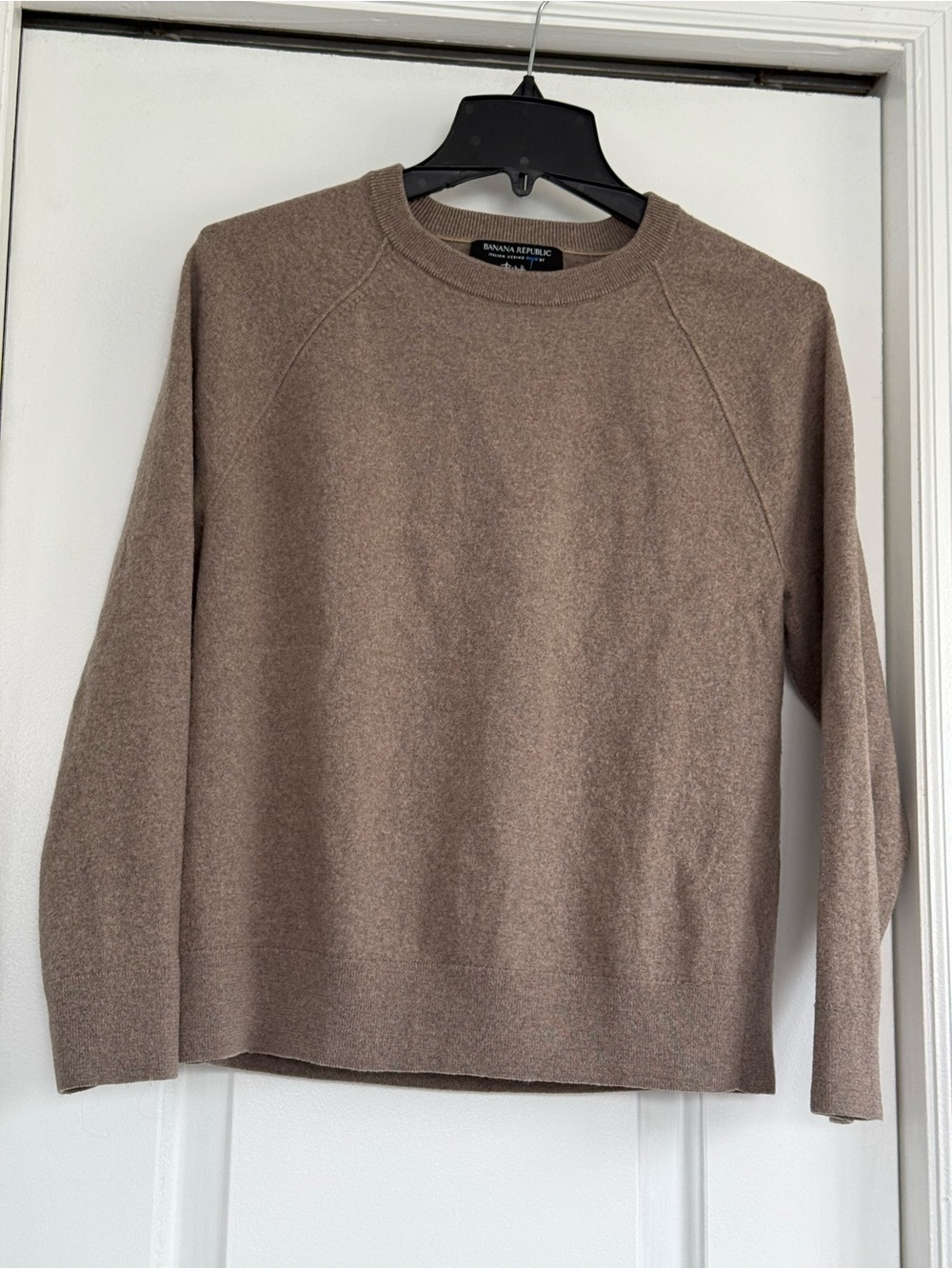 Banana Republic Women's Scoopneck Sweater - Taupe Brown Merino Wool